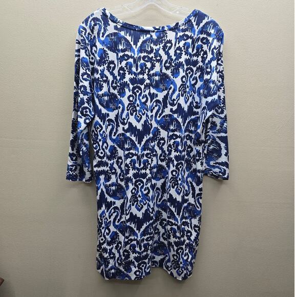 Lilly Pulitzer Cori Short Dress Flamingos Print Blue and White Size Small Resort - Picture 2 of 6